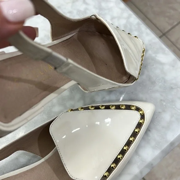 Cecelia New York White Patent Leather Slingback Flats - Picture 12 of 14